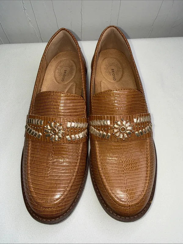Brioso Frisco Lizard-Embossed Leather Loafers - Image 2