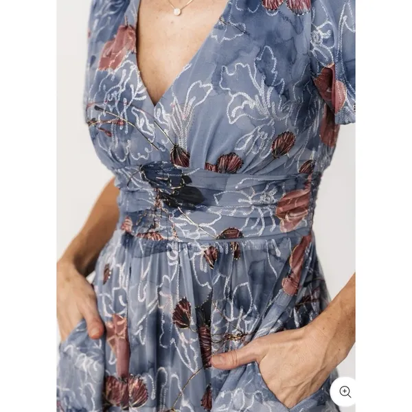 Baltic Born Ardley Maxi Dress Slate Print Size 1XL Floral - Image 2