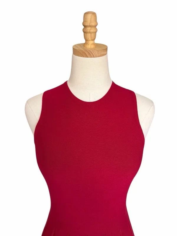 Theory Pleated Peplum Top Red Size Small - Image 3