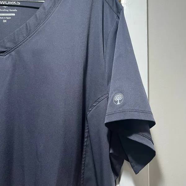 Healing Hands Gray Scrub Top - Image 3