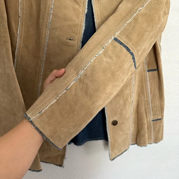Wilson’s Leather Maxima Suede Leather Denim Lining Jacket Medium - Image 2