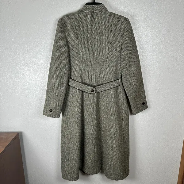 Vintage 50s‎ 60s Jill Jr 100% Pure Wool Long Over Coat Union Made in USA Small - Image 5
