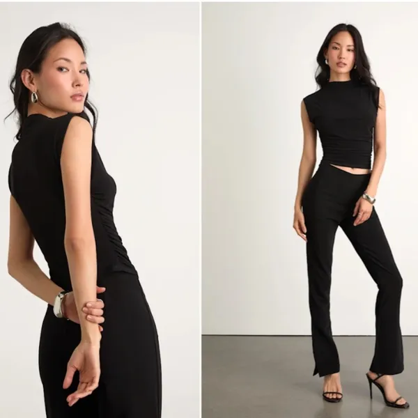 LULU's Sexy Chic Elegant Sophisticated Party Business Professional Mock Neck - Image 4
