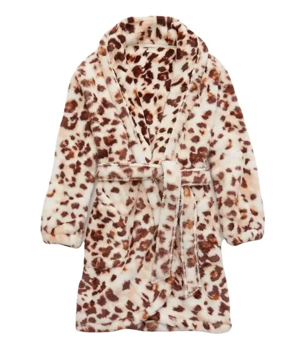 Aerie Animal Print Cozy Plush Robe, Medium - Image 4