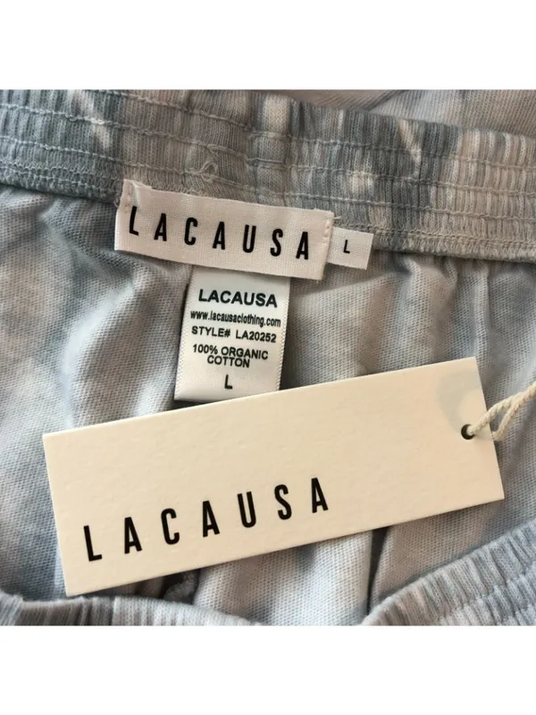 Lacausa Gino Boxers Medium Weight Organic Cotton Unisex Tie Dye Blue L - Image 3