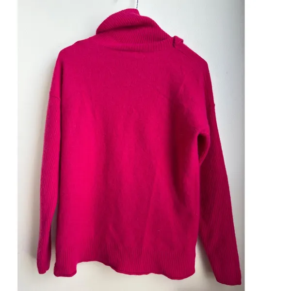 Sundance Magenta Pink 100% Cashmere‎ Cowl Neck Sweater Womens Small - Image 2