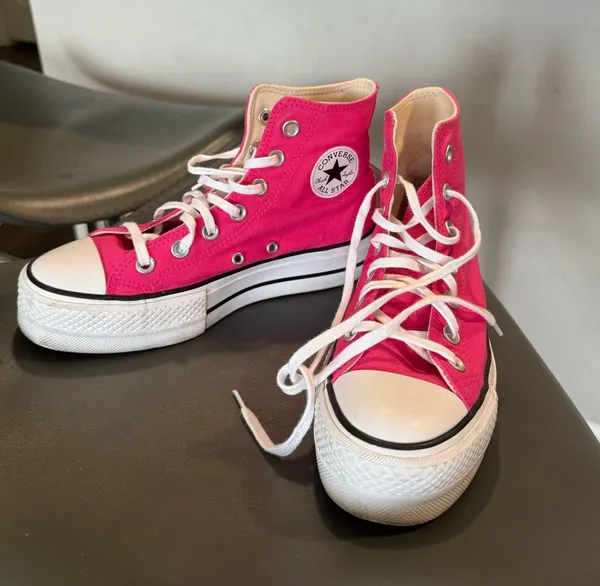 Hot Pink Platform Converse - Image 3
