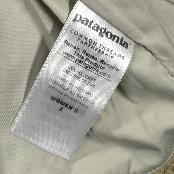 Patagonia Fleece Vest Full Zip‎ Sleeveless Outdoor Hiking Tan Small S - Image 6