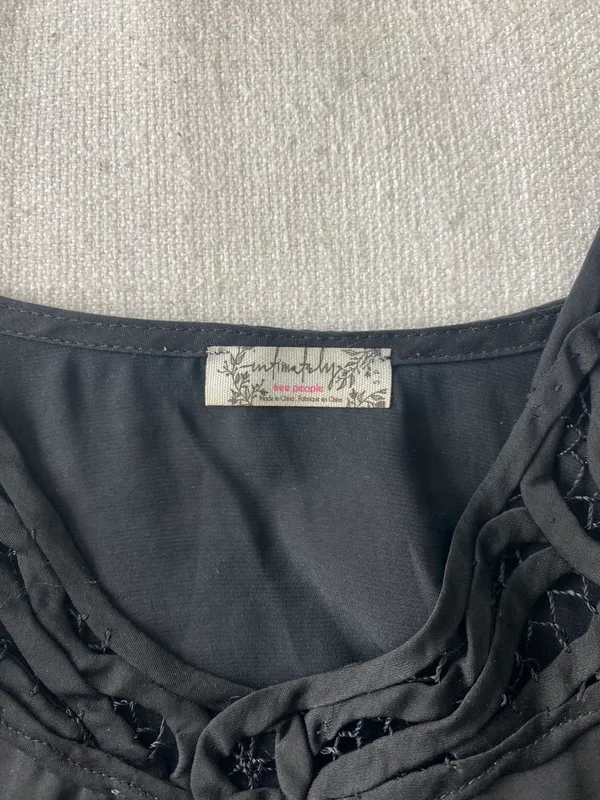 Free People Black Satin Top - Image 2
