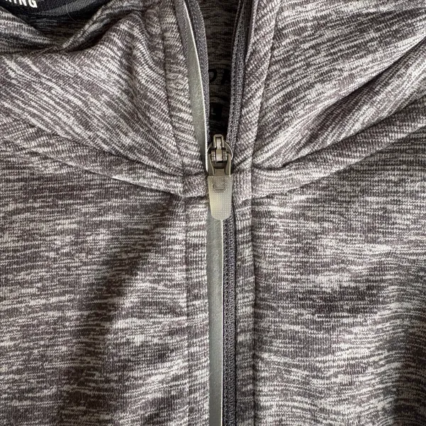 Nike Running Dri-FIT Quarter Zip Gray Reflective Workout Top Large - Image 6