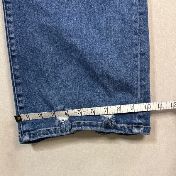 RISEN jEANS Stylish Distressed Blue Flare Jeans - Image 8