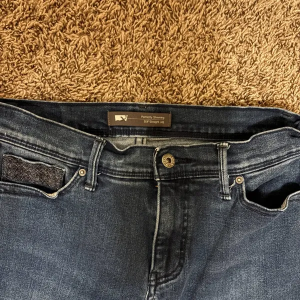 Levi's 512 Straight Leg Jeans Size 6 W 28 X L 32 Perfectly Slimming Dark Blue - Image 2