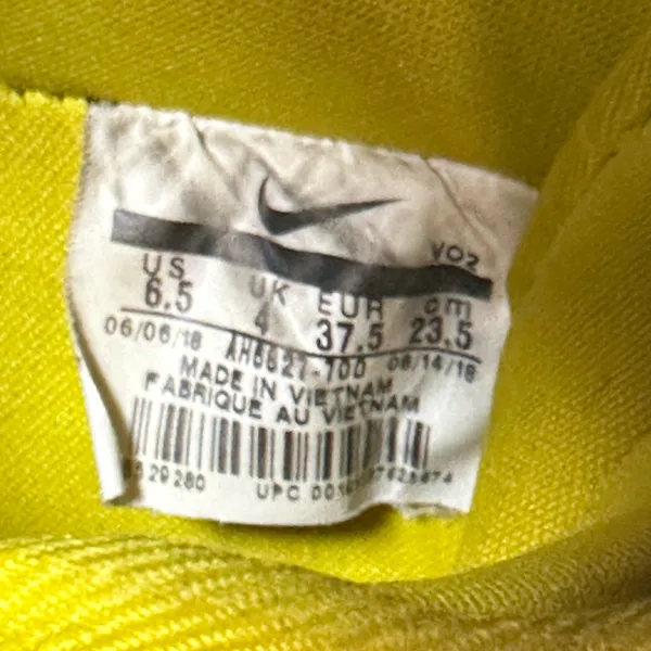 Nike Jordan Air Force 1 Low Yellow Black Logo Tape Sneakers Women’s Size 6.5 - Image 12