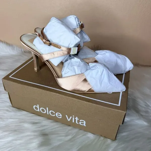 Dolce Vita Kaysey Light Blush Satin Heels Size 9 - Image 7