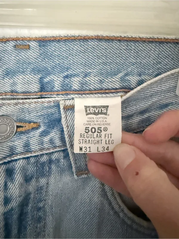 Vintage Levi's 505 Straight Leg Jeans Sz 6 - Image 4