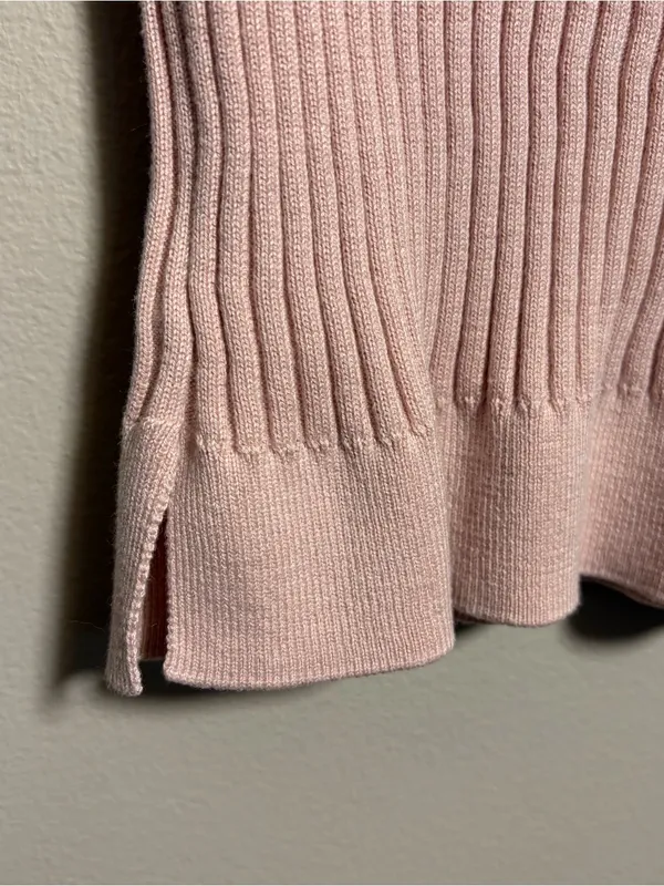 Athleta collared ribbed sweater light pink size small - Image 4