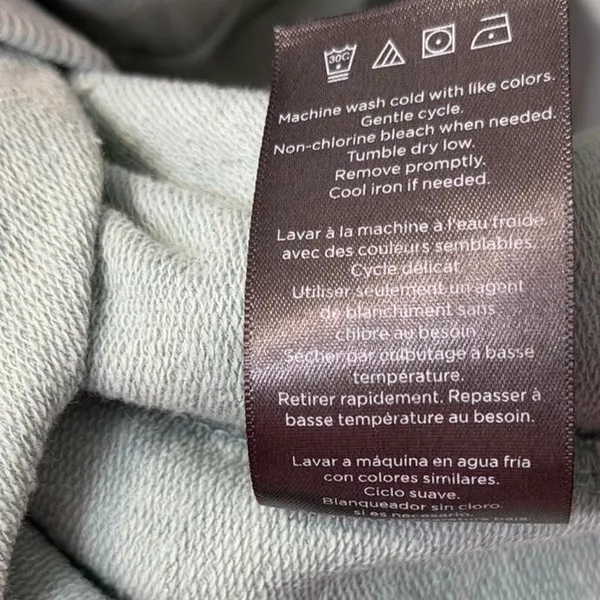 Danskin Women’s Danksin Crewneck Cropped Sweatshirt Oversized Mint Large - Image 7