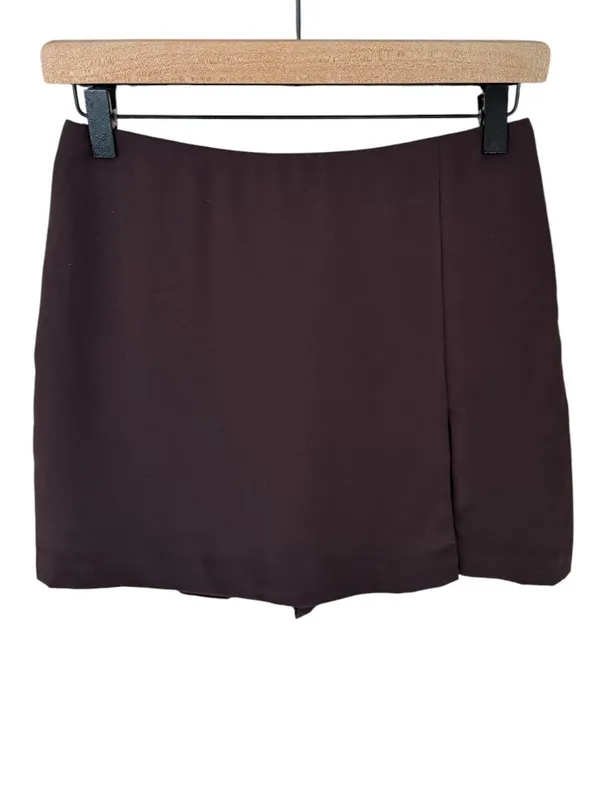 Amanda Uprichard Dale Skort Brown Small Mini Skirt Shorts‎ - Image 2