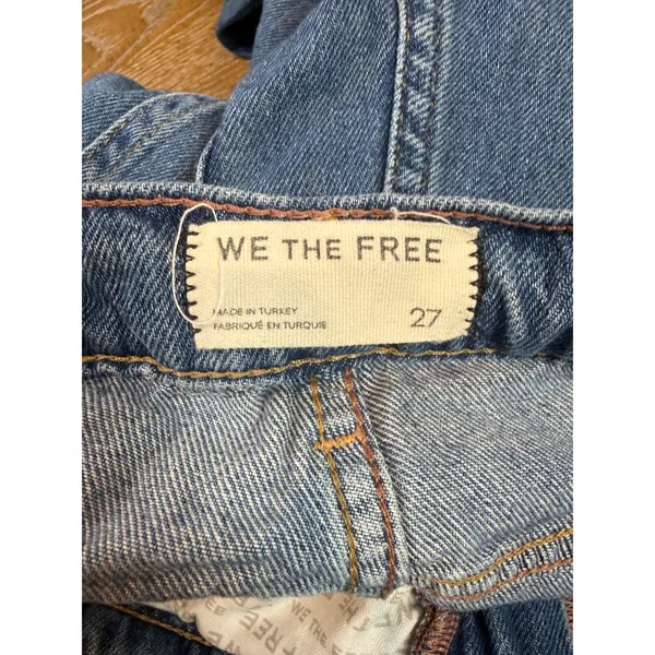 Free People We The Free Stride Straight n Wide Jeans Blue Walk Away Size 27 - Image 6