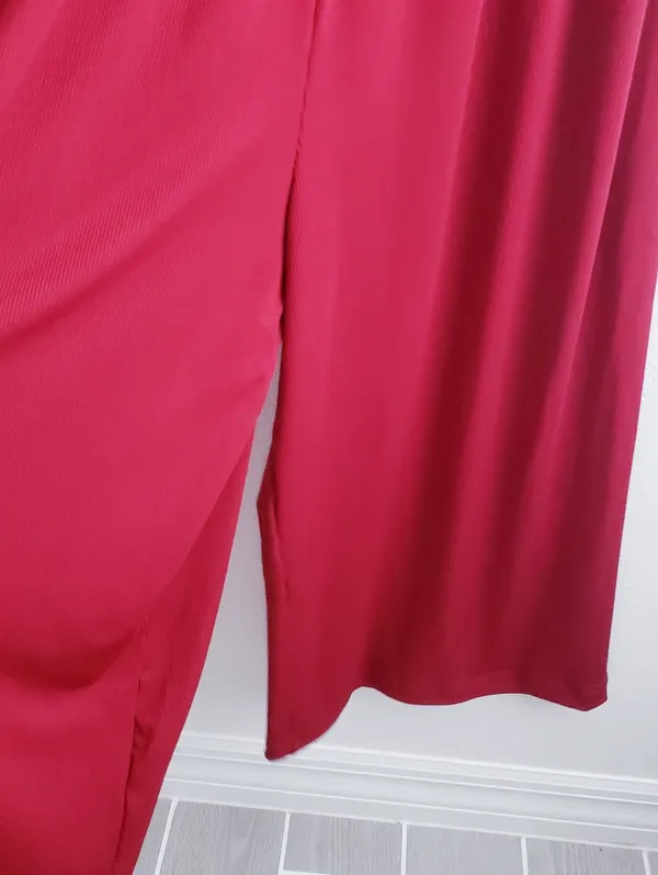 Cider V-Neckline Ribbed Flowy Jumpsuit - Image 6