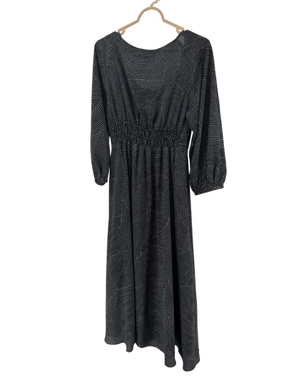 Madewell Geo Dot Print Balloon Sleeve Georgette Midi Dress M Whimsigoth feminine flowy - Image 3