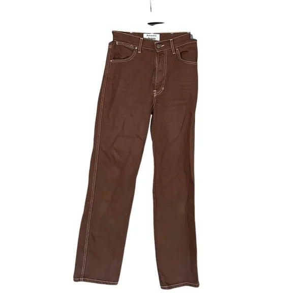 Reformation Brown Cowboy High Rise Straight Jeans Size 23 - Image 2