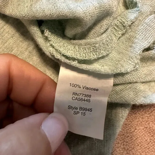 Madewell Tank Size Large Green Viscose Sleeveless - Image 3