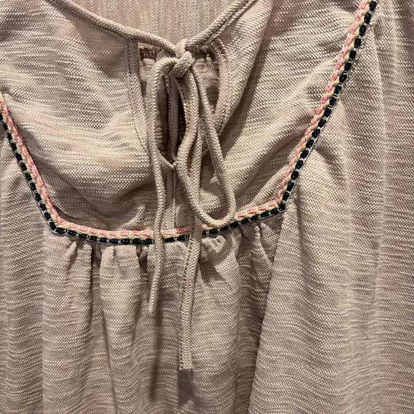KORI America Women's Size‎ Large Top Pink Lavender Casual Boho Embroidered - Image 3
