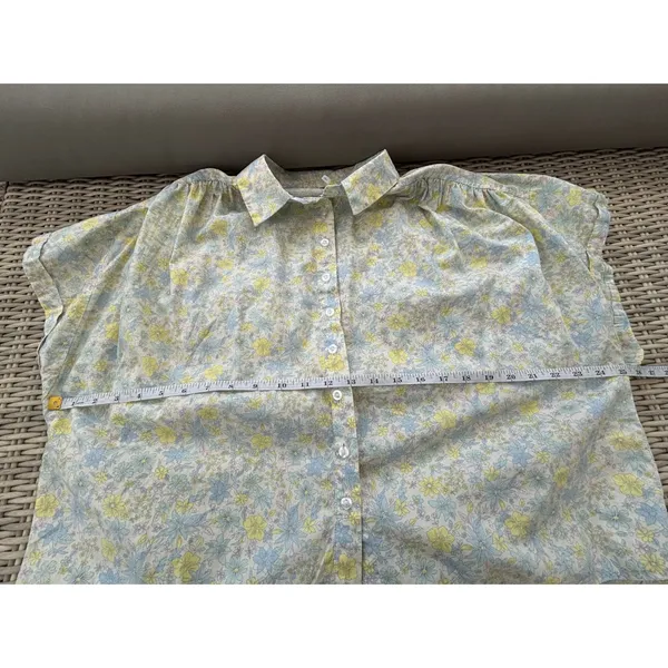 Free People Bring It Back Floral Button Down Shirt small boho oversized‎ layered - Image 7