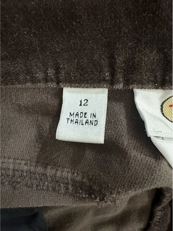 Talbots Size 12 Brown Velvet Corduroy Leg Pants Stretch - Image 5