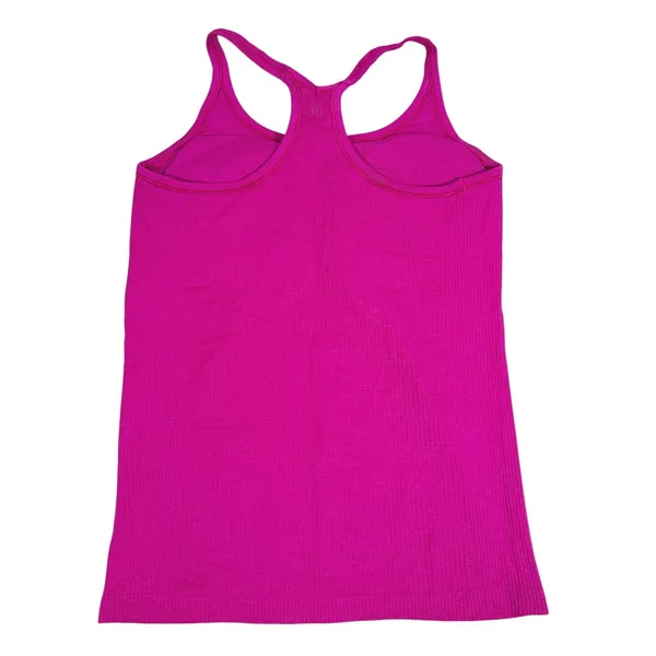 Lululemon Ebb To Street Tank Top Size 12 Pink Ribbed Racerback Yoga Pilates Gym - Image 3