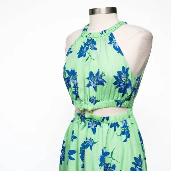 Likely Karrica Maxi‎ Dress Blue Floral Cut Out Print - Image 11