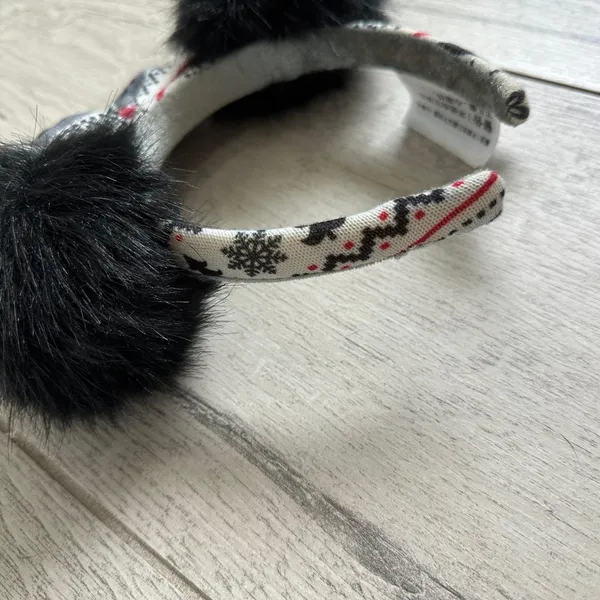 Disney Parks Fair Isle Fur Minnie Ears Headband - Image 2