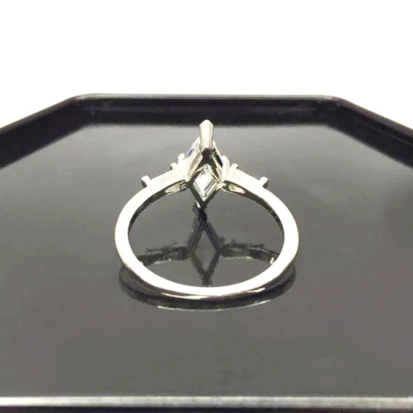 Sparkling Marquise‎ Platinum 925 Silver Simulated Diamond Ring Silver Size 6 - Image 11