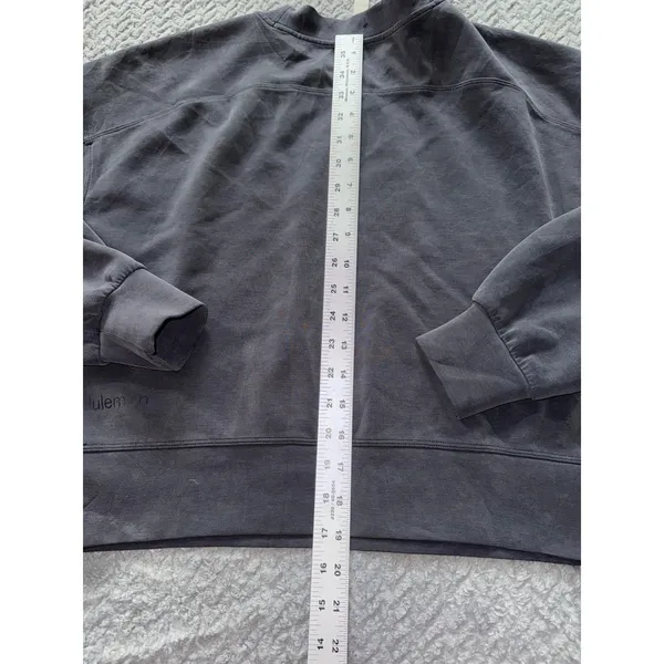 Lululemon Sweatshirt Womens Black Fleece Perfectly‎ Oversized Softstreme Sz 4 - Image 10