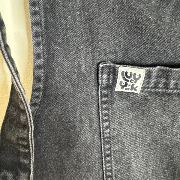 Lucy & Yak Women's Original Dungaree Black Organic Denim Overalls S/R - Image 6
