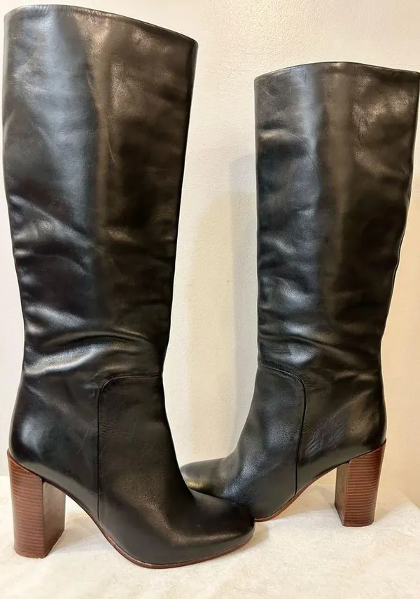 Lands’ End Stanton High Heel Tall Pullon Black Boots Size 9 - Image 8