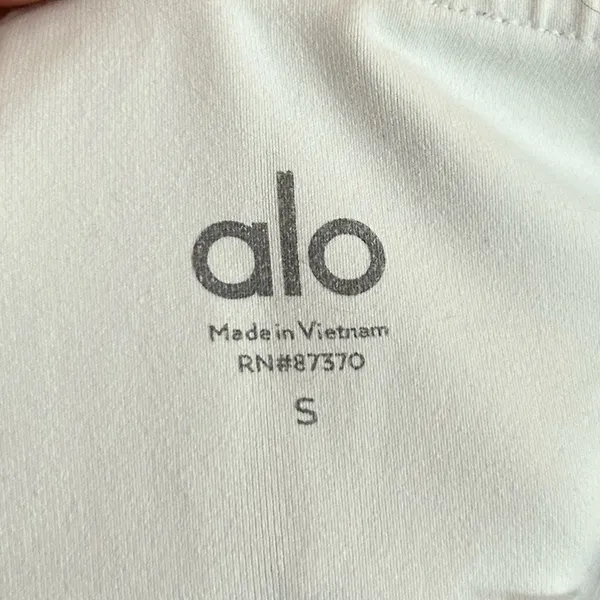 ALO Yoga 7/8 Guard Airbrush White & Bone Leggings Size Small - Image 5