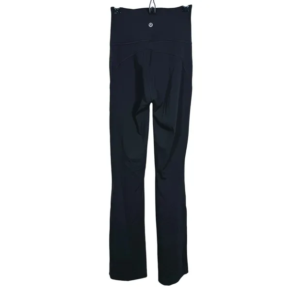 Lululemon In The Groove High Rise Flare Pant Size 2 Black Split Hem Athleisure - Image 3