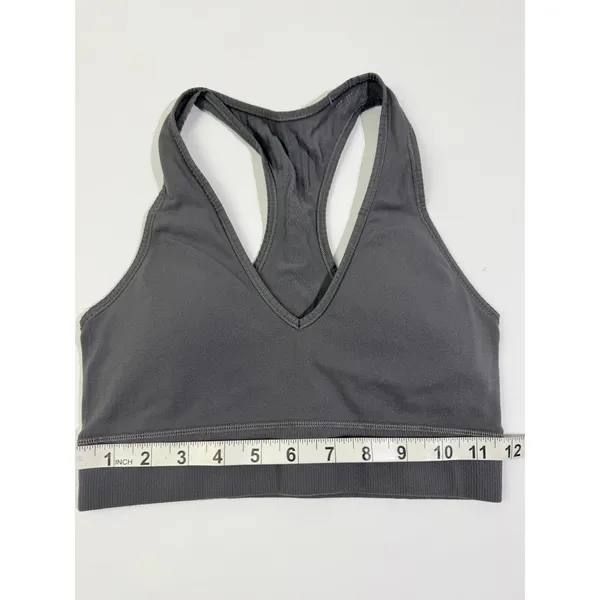 Lululemon Ebb to Street Seamless Racerback Sports Bra Grey Size 8 - Image 6
