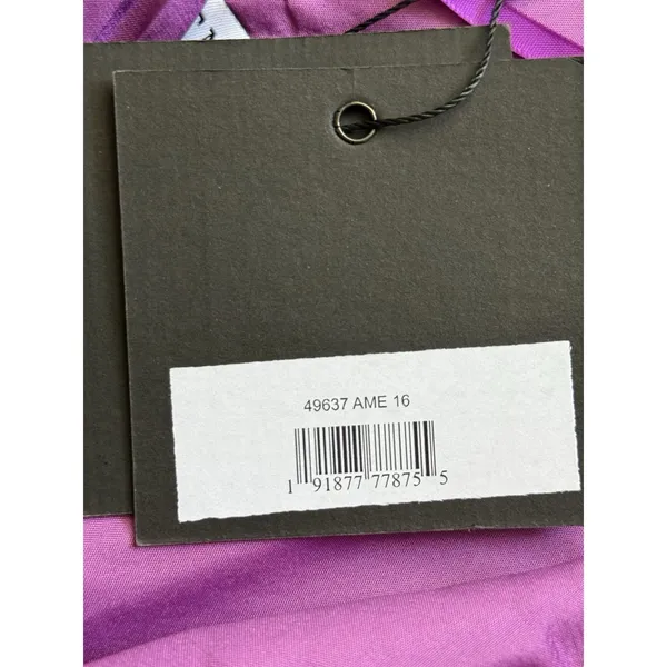 Ieena for Mac Duggal NWT Pleated Satin‎ Midi Dress Size 16 Amethyst Purple - Image 8