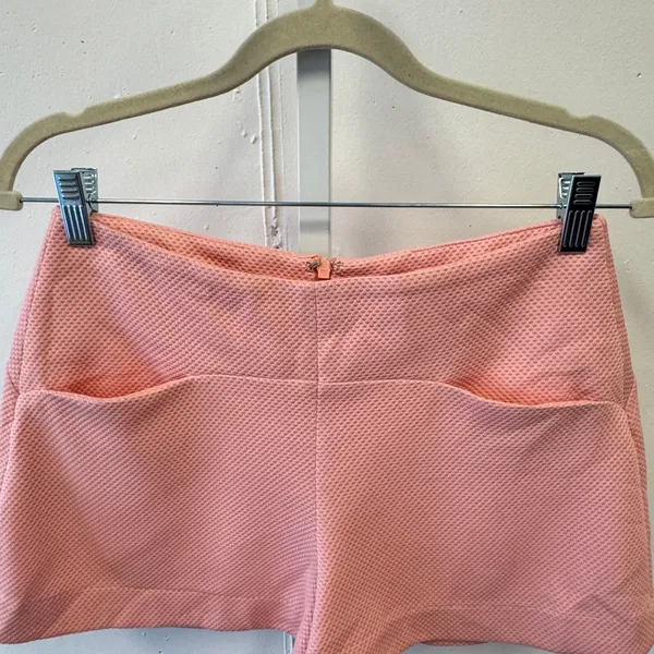 BCBGeneration Lena Coral Pink Textured Waffle Knit Shorts‎ Size 6 YXQ7C650-Q6W - Image 3