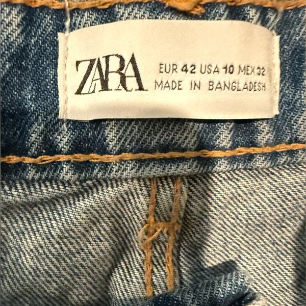 ZARA High‎ waist Distressed Women Shorts Size 10 - Image 3