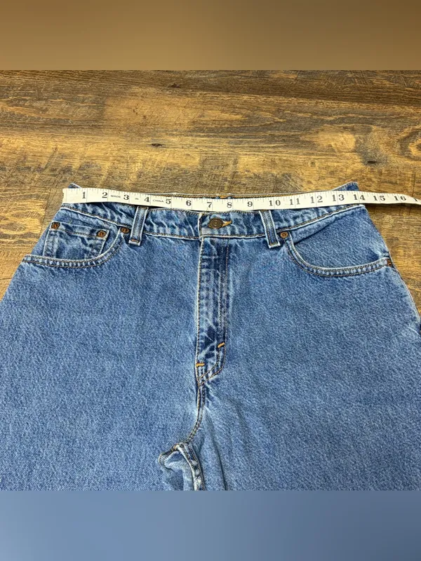 Vintage 90s Levi's 550 Jeans Relaxed Tapered Leg 10 Misses Blue USA Cotton - Image 3