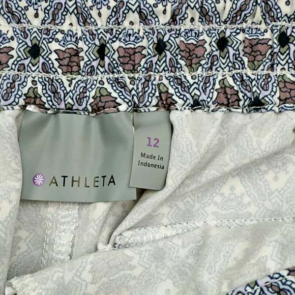 Athleta  Hudson Board Shorts Geometric Blue Brown - Image 4