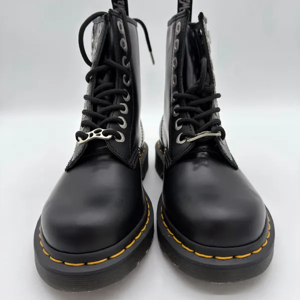 Dr. Martens 1460 Zip Smooth Leather Grunge Edgy LaceUp Black Boot NWOB UK 3 US 5 - Image 8