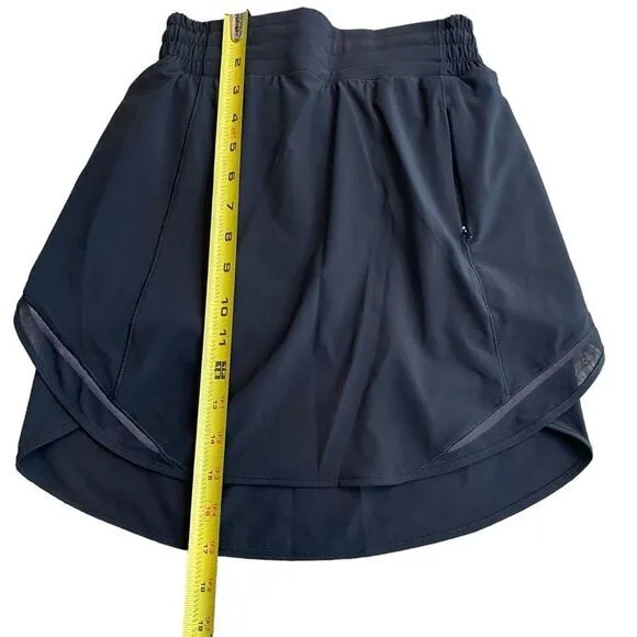 Lululemon Womens Size 2 Hotty Hot High‎ Rise Skirt Skort Long Black Athletic New - Image 11
