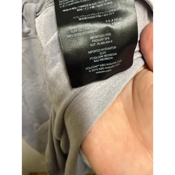 Volcom Desert Bunnie Reversible Twist Front Gray Mini Dress Size L - Image 10