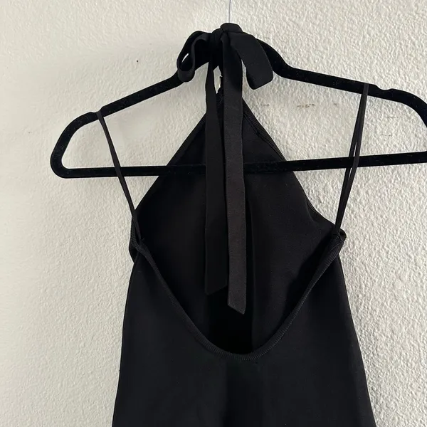 Alice + Olivia Noe Knit Halter Midi Dress Black Medium NWT - Image 5