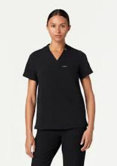 Jaanuu women’s 3-pocket mock wrap scrub top - Image 2